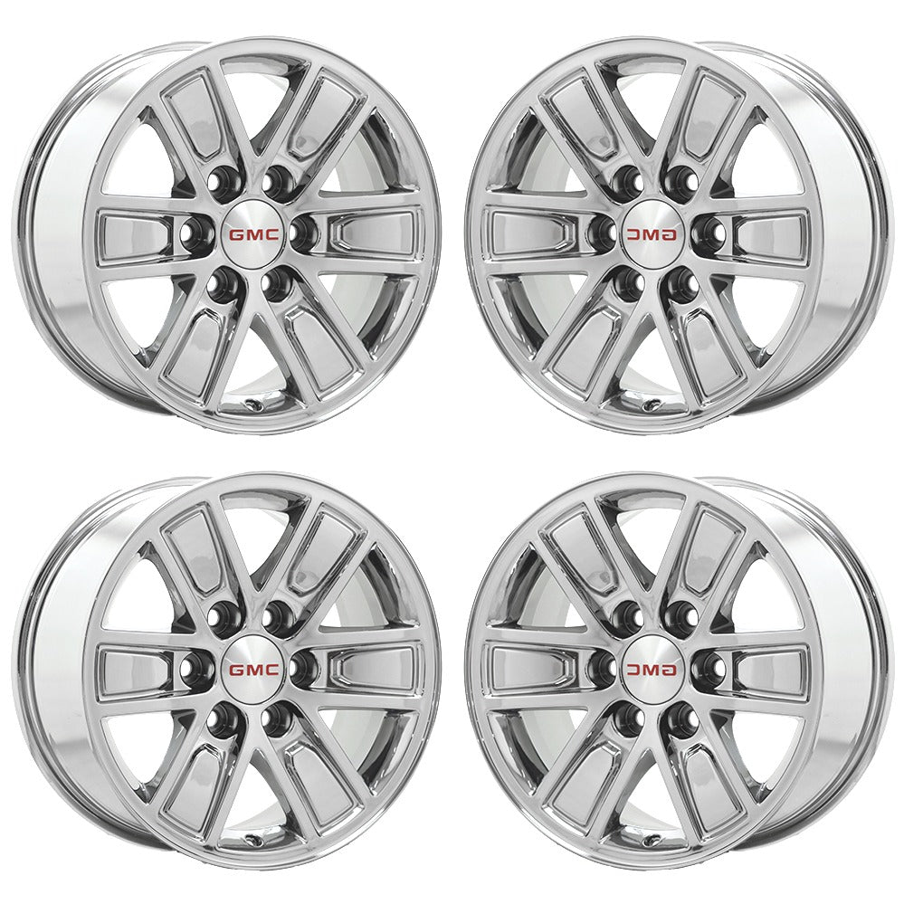 17" GMC Sierra 1500 Bright Chrome wheels rims Factory OEM set 5654