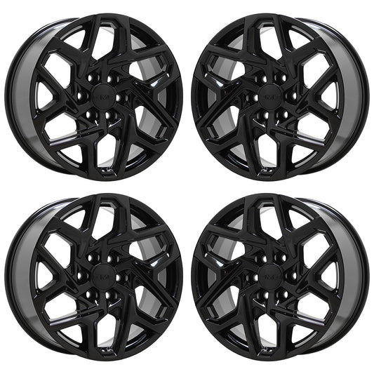 20" GMC Sierra 1500 Gloss Black wheels rims Factory OEM Set 95369 EXCHANGE