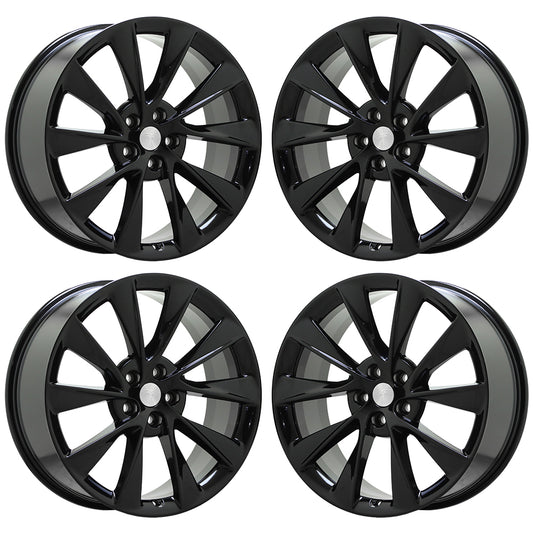 21" Tesla Model S Gloss Black wheels rims Factory OEM set 96249 96250 EXCHANGE