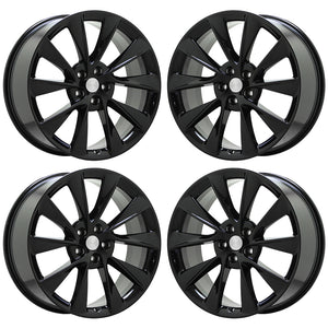 EXCHANGE 21" Tesla Model S Black wheels rims Factory OEM set 96249 96250