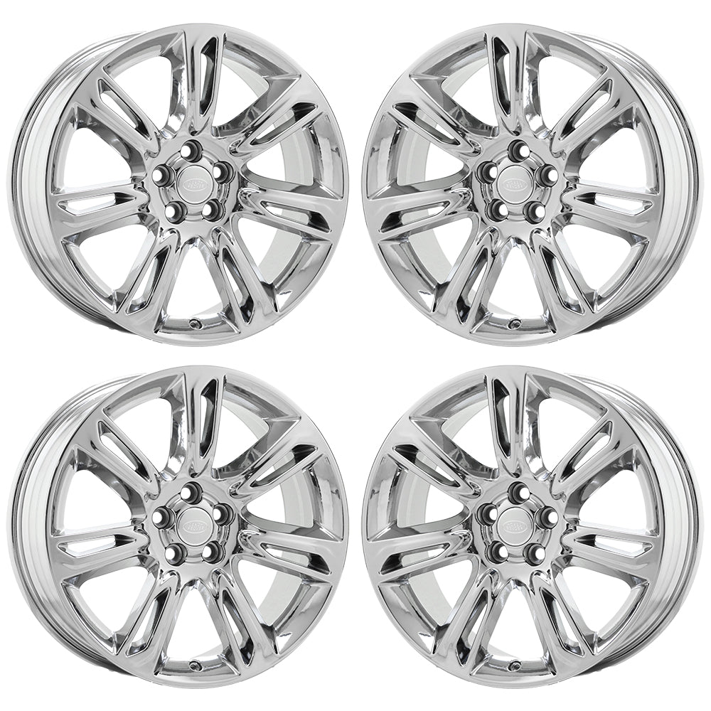 19" Land Rover Range Rover Evoque Bright Chrome wheels rim OEM set 72274