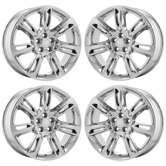 19" Land Rover Range Rover Evoque Bright Chrome wheels rim OEM set 72274