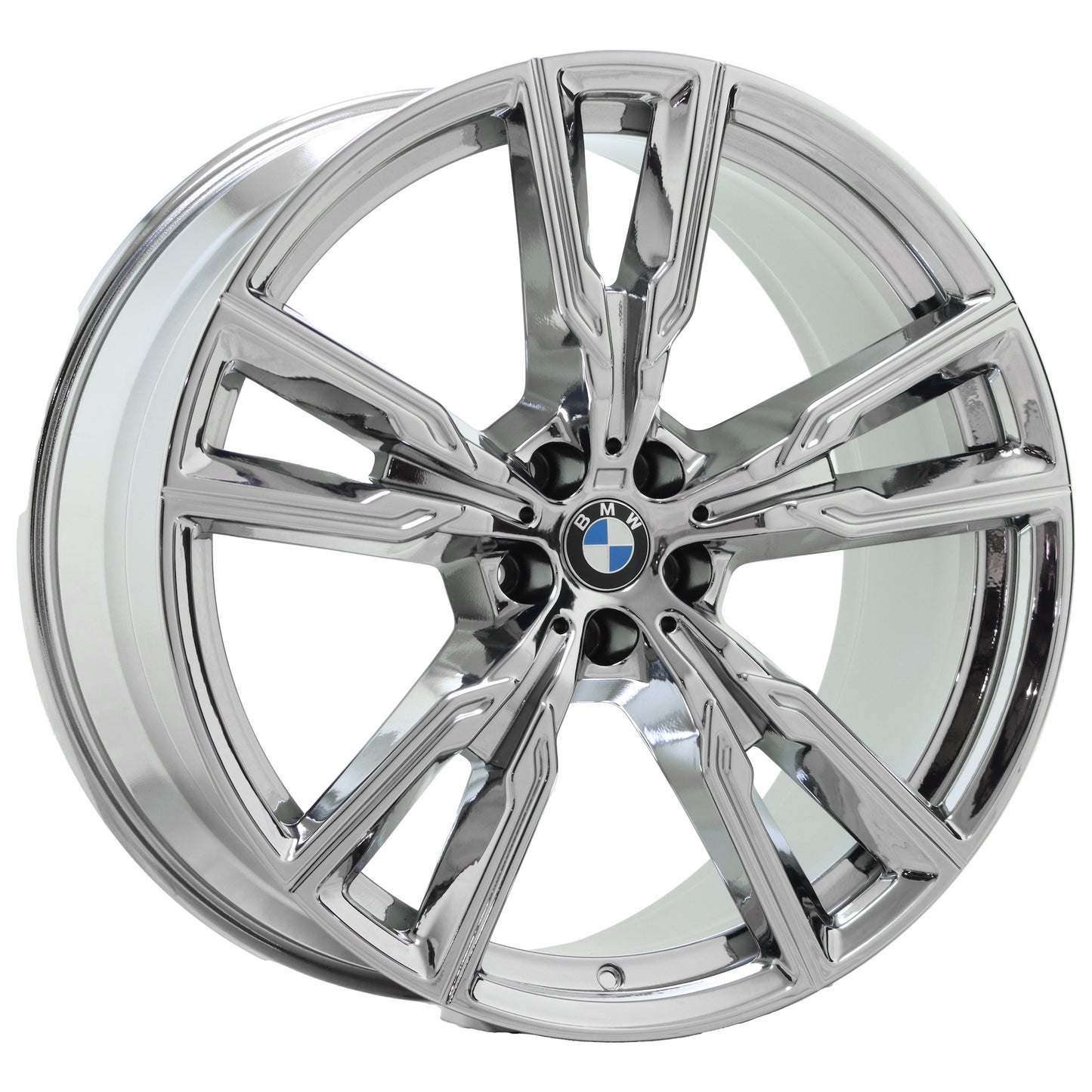 22" BMW X5 X6 series Bright Chrome wheel rim Factory OEM 86473 (Rear)