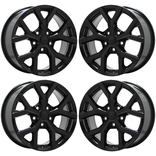 18" Jeep Grand Cherokee Gloss Black wheels rims Factory OEM set 9285 EXCHANGE