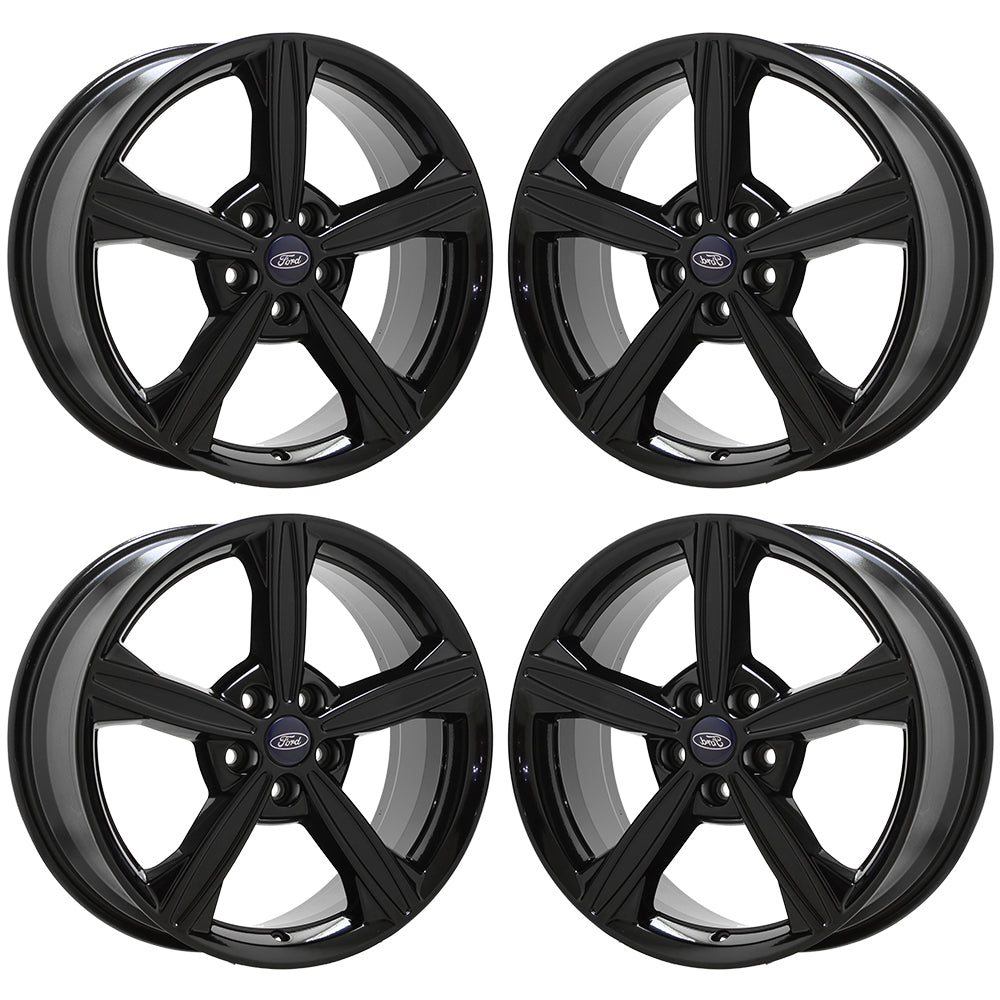 18" Ford Fusion Gloss Black wheels rims Factory OEM set 3985 EXCHANGE