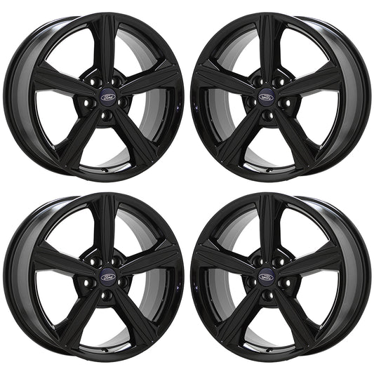 18" Ford Fusion Gloss Black wheels rims Factory OEM set 3985 EXCHANGE