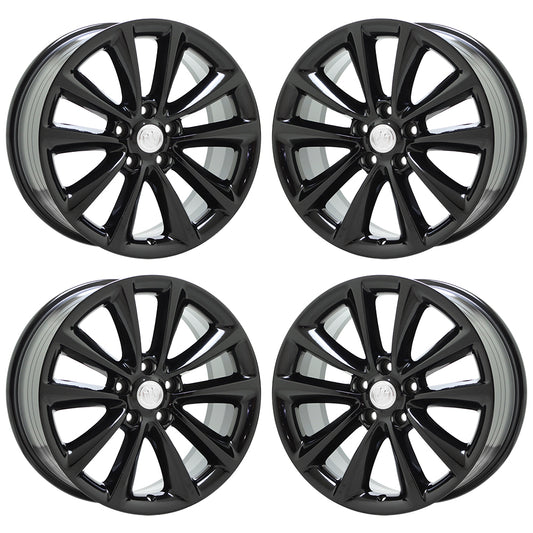 18" Buick Verano Gloss Black wheels rims Factory OEM set 4111