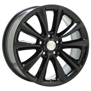 18" Buick Verano Gloss Black wheels rims Factory OEM set 4111