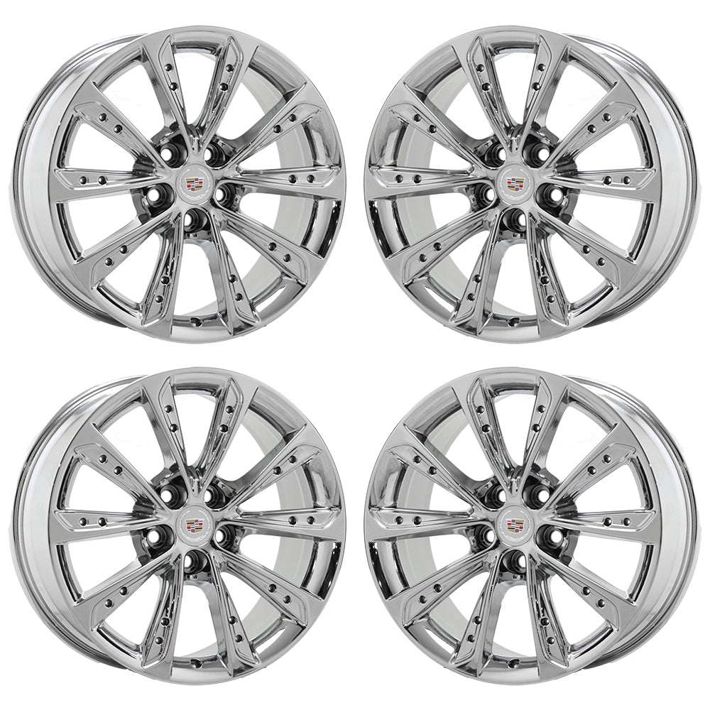 19" Cadillac XTS Bright Chrome wheel rim Factory OEM set 4697 EXCHANGE