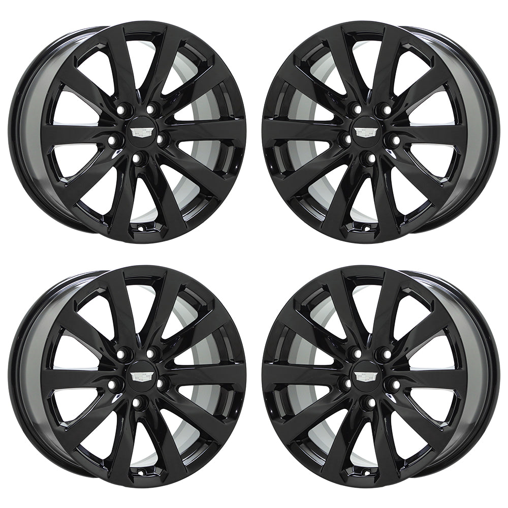 17" Cadillac ATS Sedan Gloss Black wheels rims Factory OEM set 4788