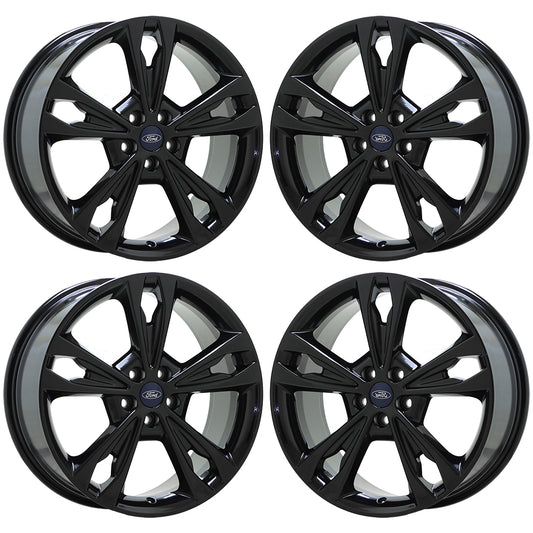 19" Ford Fusion Gloss Black wheels rims Factory OEM set 10124