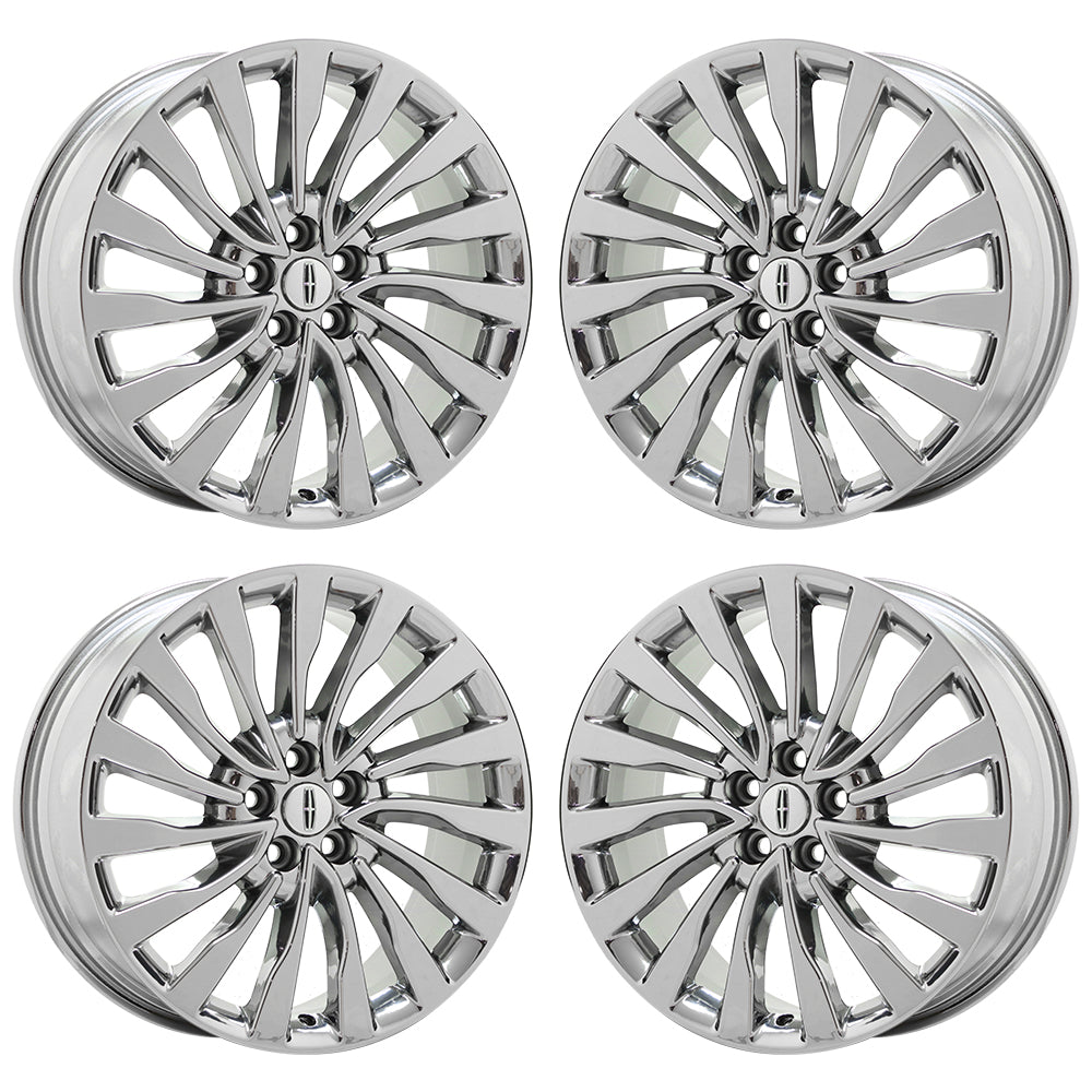 19" Lincoln MKZ Bright Chrome wheels rims Factory OEM set 10130