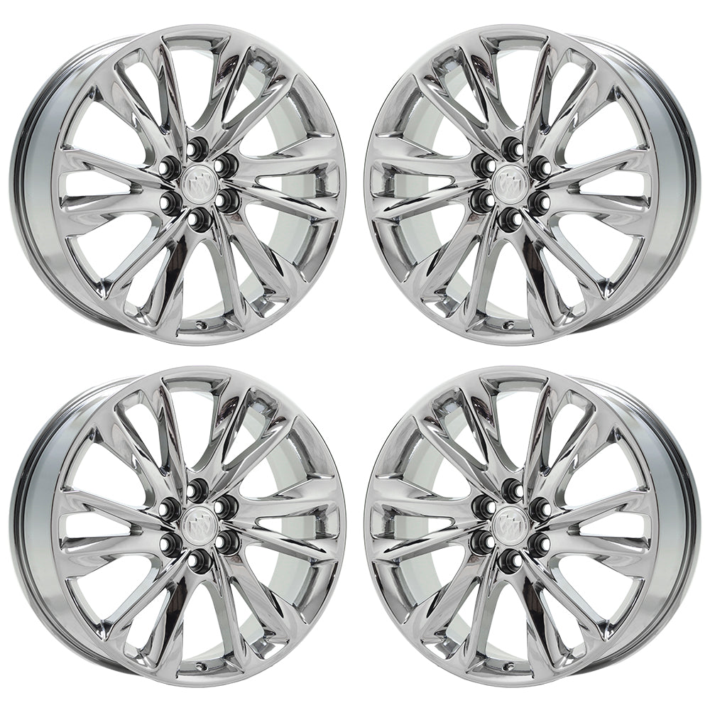 20" Buick Enclave Bright Chrome Wheels Rims Factory OEM Set 14070 EXCHANGE