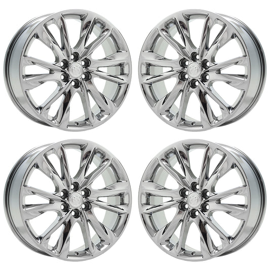 20" Buick Enclave Bright Chrome Wheels Rims Factory OEM Set 14070 EXCHANGE