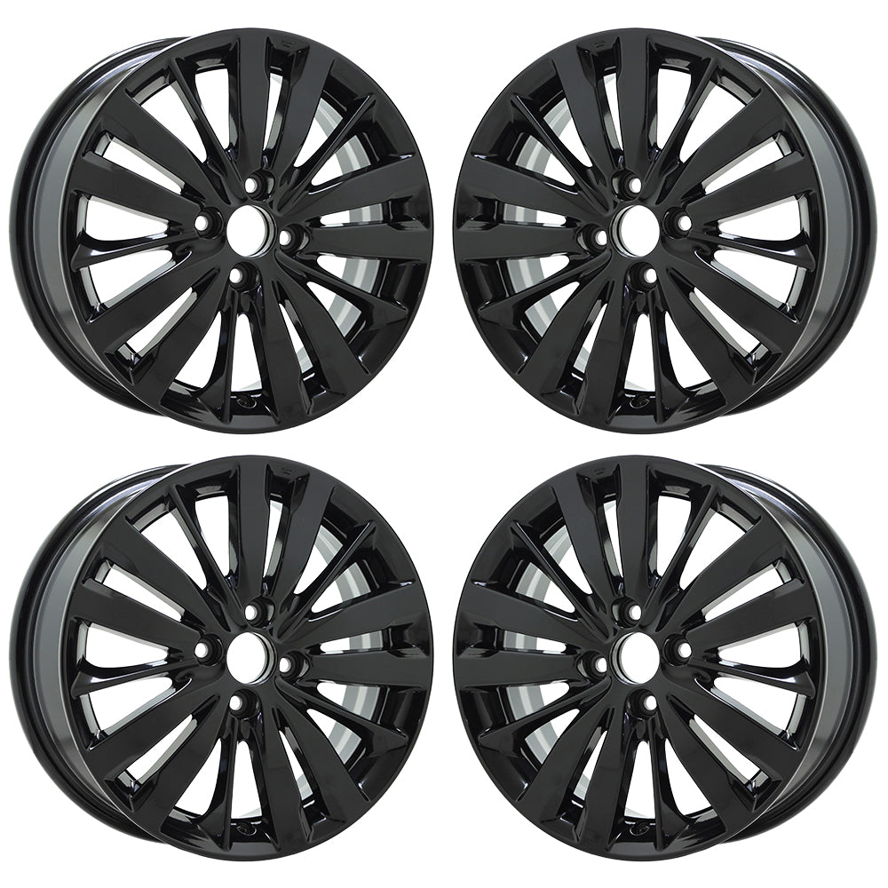 16" Honda Fit Gloss Black wheels rims Factory OEM Set 64073 EXCHANGE