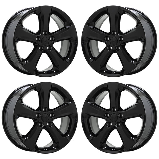 20" Jeep Grand Cherokee Gloss Black wheels rims Factory OEM set 9287