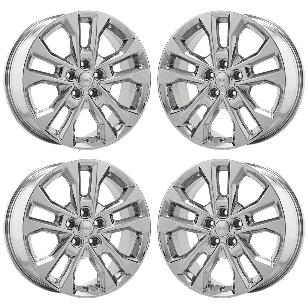 20" Jeep Grand Cherokee Bright Chrome wheels rims Factory OEM set 9289