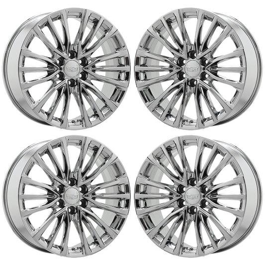 22" Cadillac Escalade V Bright Chrome wheels rims Factory OEM set 4883