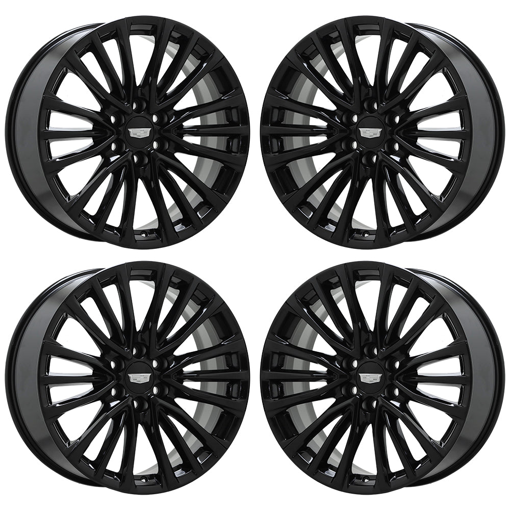 22" Cadillac Escalade V Gloss Black wheels rims Factory OEM 4883 EXCHANGE