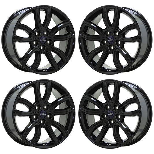 18" Ford Explorer Gloss Black wheels Factory OEM set 10265 EXCHANGE