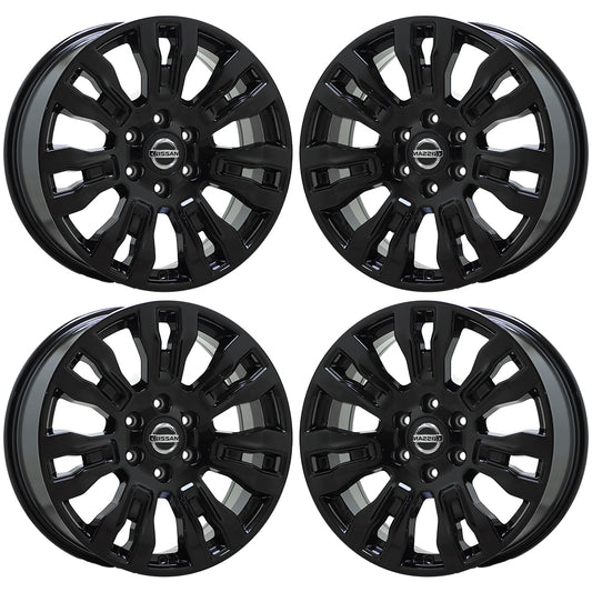 20" Nissan Titan XD Gloss Black Wheels Rims Factory OEM set 62728