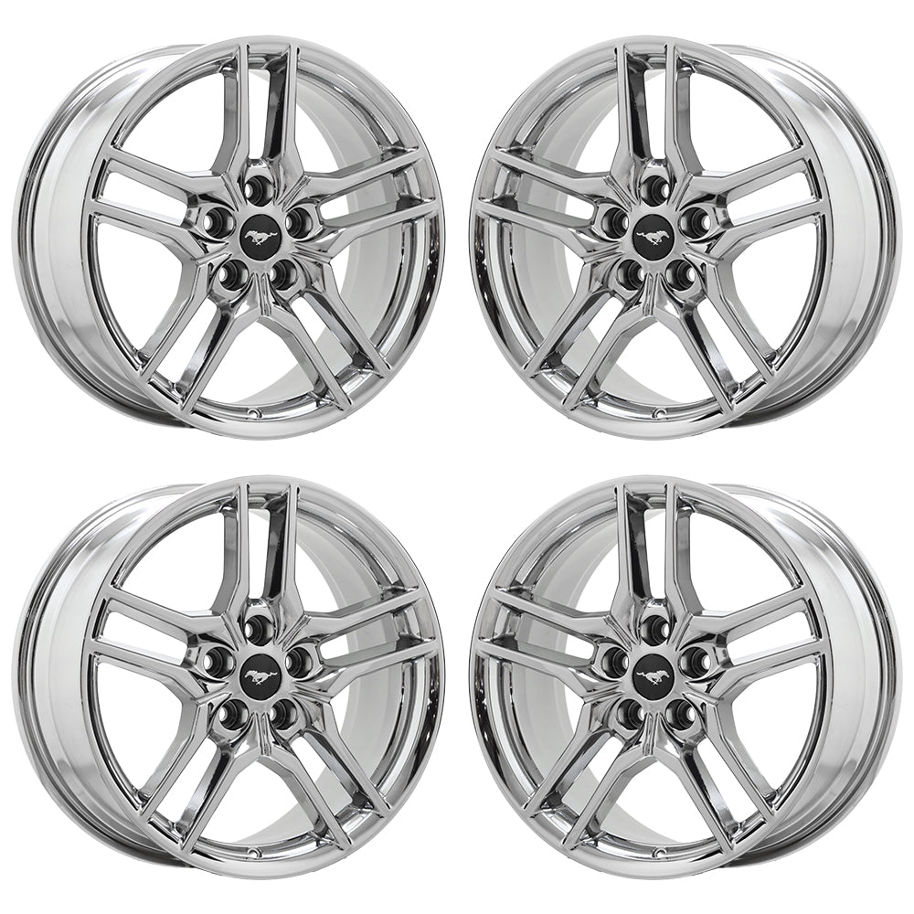 18" Ford Mustang Bright Chrome wheels rims Factory OEM set 10157
