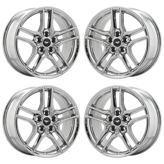 18" Ford Mustang Bright Chrome wheels rims Factory OEM set 10157 EXCHANGE