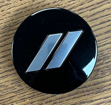 2 1/2" Dodge Caravan, Challenger, Charger Gloss Black Center Cap #6CZ27DX8AA set