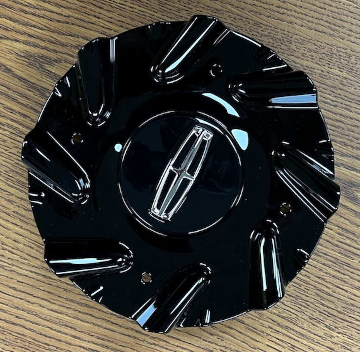 6 3/8" Lincoln Aviator OEM Black Center Cap #MJ7Z1130A set