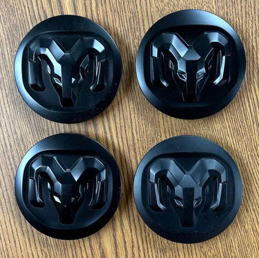 3 3/4" Dodge Ram 2500, 3500 SRW Black Center Cap #5RK12RXFAA set
