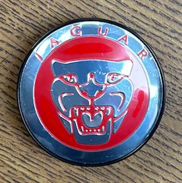 2 1/4" Jaguar F Type, XF Type, XJ, XK Red Center Cap #C2D47107 set