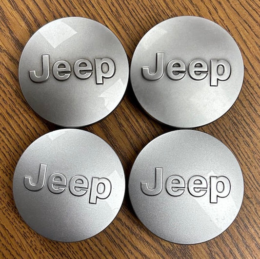 2 1/2" Jeep Cherokee, Compass, L, WK Silver Center Cap #1LB77LS1AC set