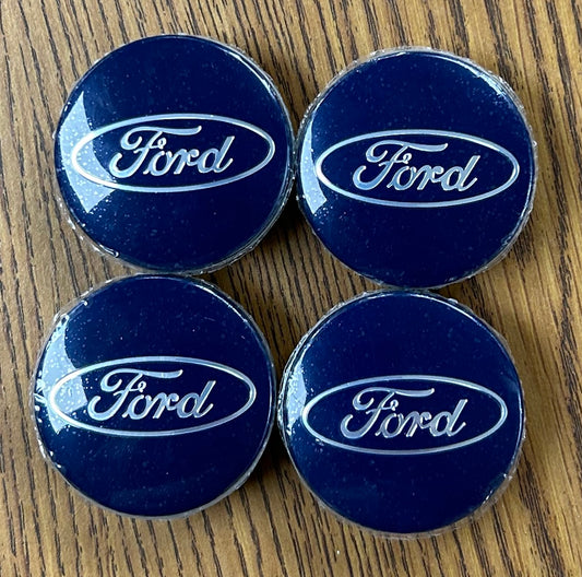 2 1/8" Ford Edge, Escape, Fiesta, Focus, Fusion Blue Center Cap #BE8Z1130A set