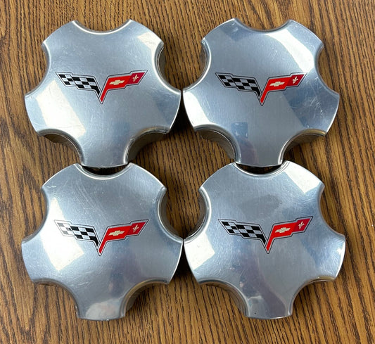 4" Chevrolet Corvette Polished Center Cap #9594656 set