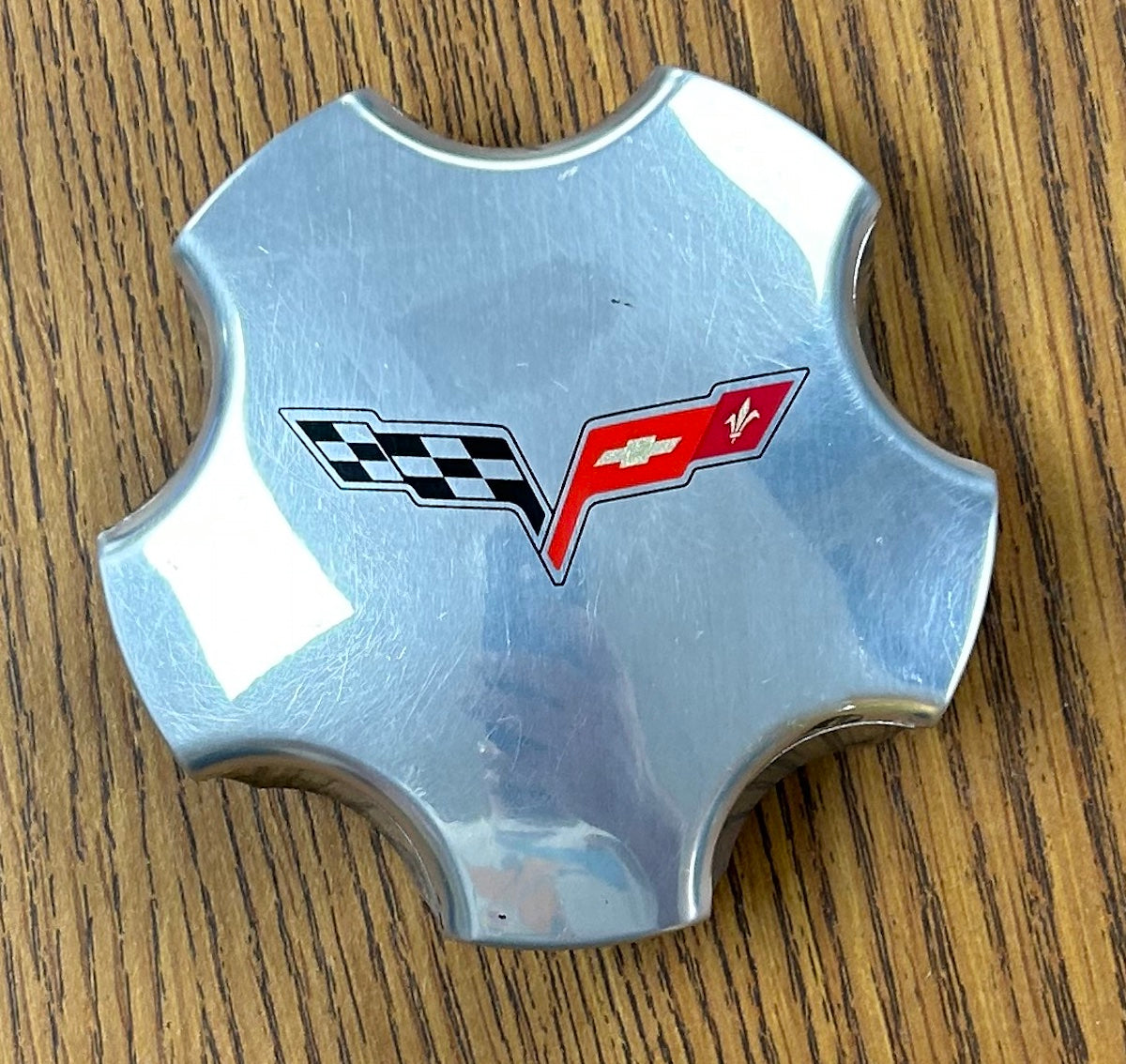 4" Chevrolet Corvette Polished Center Cap #9594656 single