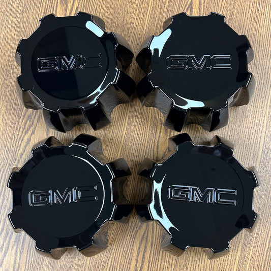 6 7/8" GMC Sierra 2500 OEM Black Center Cap #84027330 set