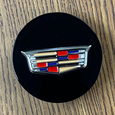 2 5/8" Cadillac ATS, CTS, ELR, SRX, XTS Black Center Cap #19329847 set