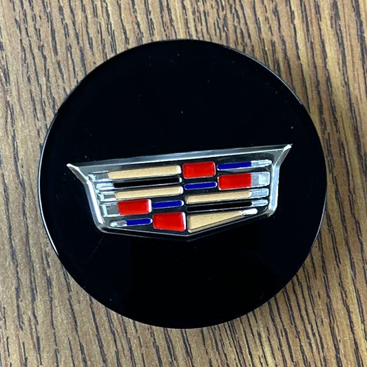 2 5/8" Cadillac ATS, CTS, ELR, SRX, XTS Black Center Cap #19329847 single