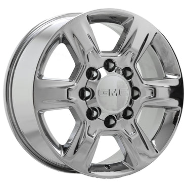 20" GMC Sierra 2500 3500 SRW Bright Chrome wheels rims Factory OEM set 5803