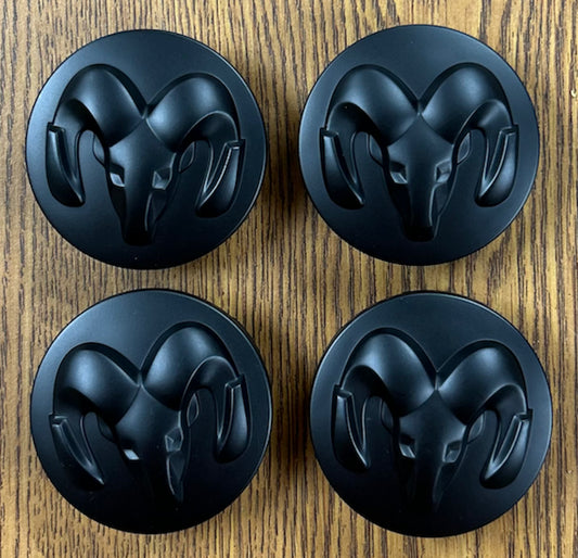 2 1/2" Dodge Ram 1500 Satin Black Center Cap #1LB72RXFAB set