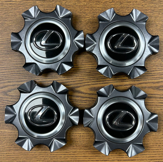 5 1/8" Lexus GX460 OEM Grey Center Cap #4260B60490 set