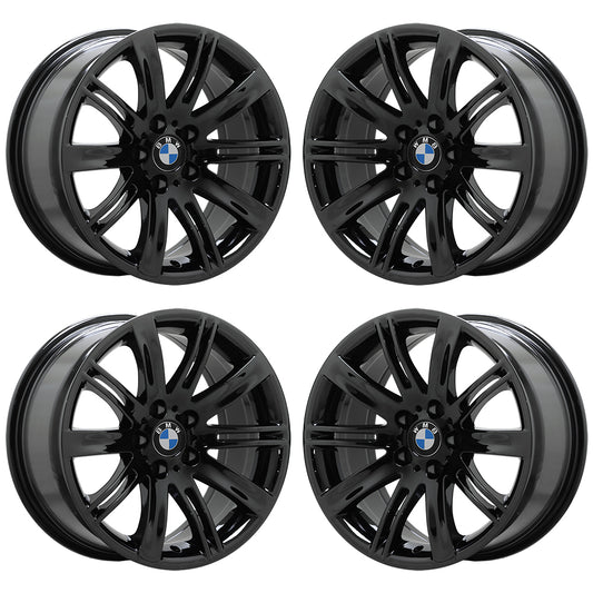 18" BMW 645i, 650i Black Chrome Factory OEM wheels rims set 59488 59490 EXCHANGE
