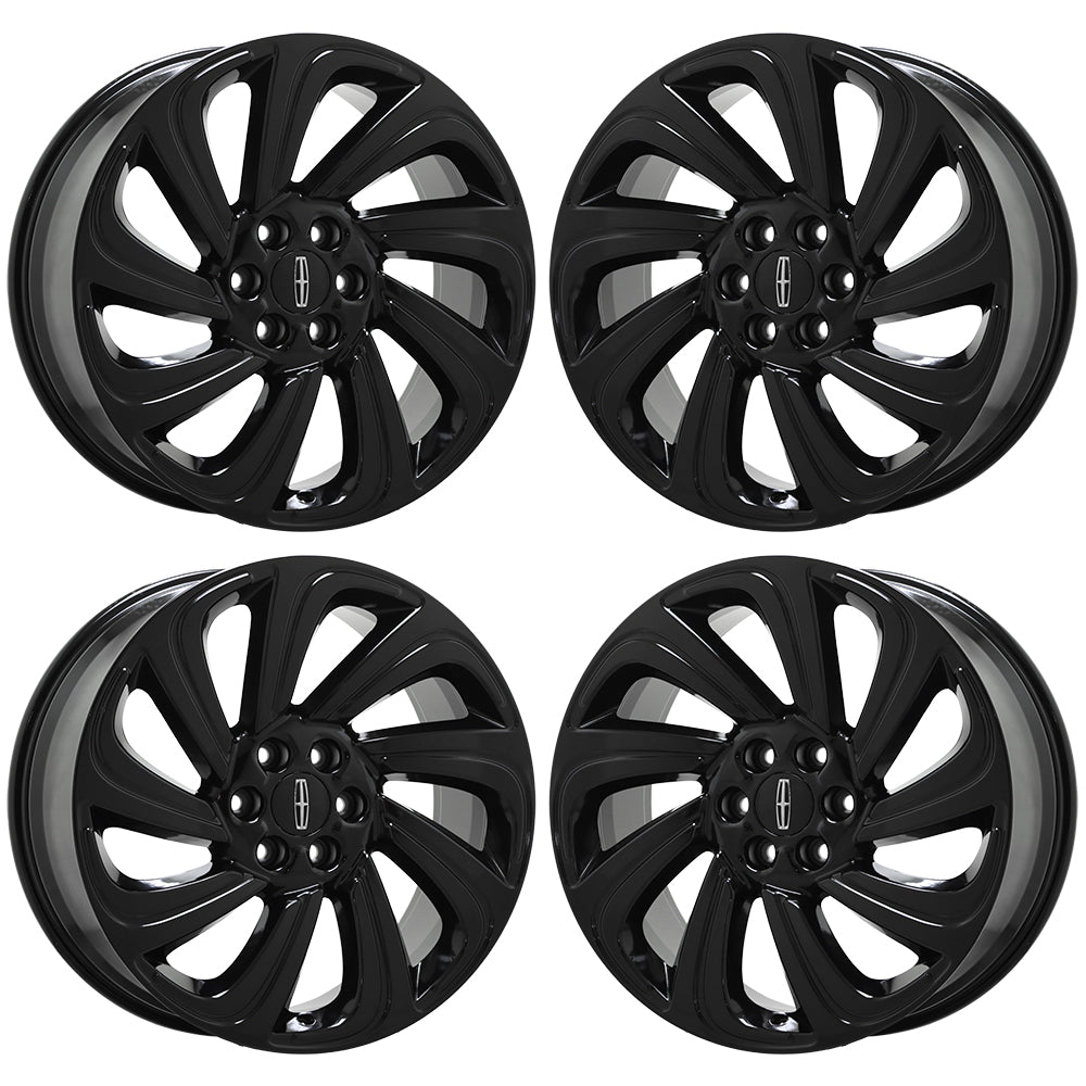 22" Lincoln Navigator Gloss Black wheels rims Factory OEM set 10497 EXCHANGE
