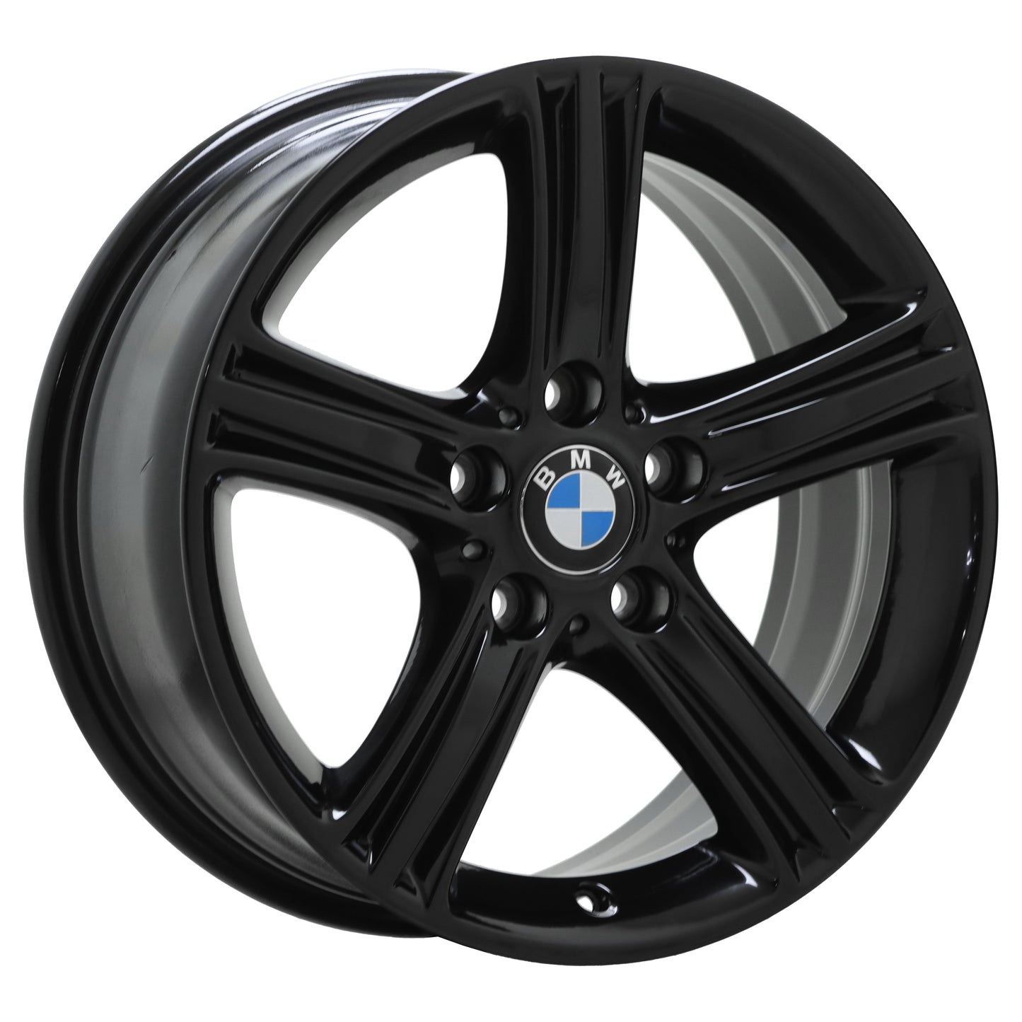 17" BMW 320 328 330 335 340 428 430 Black wheels rims OEM set 71535 EXCHANGE