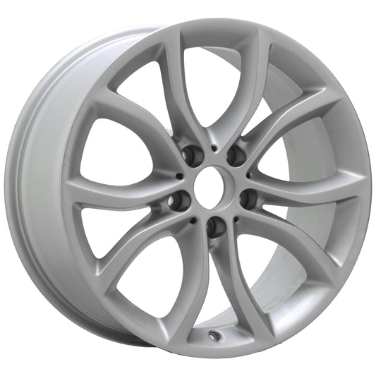 19" BMW X6 Silver Factory OEM wheel rim single 86262 (Front)