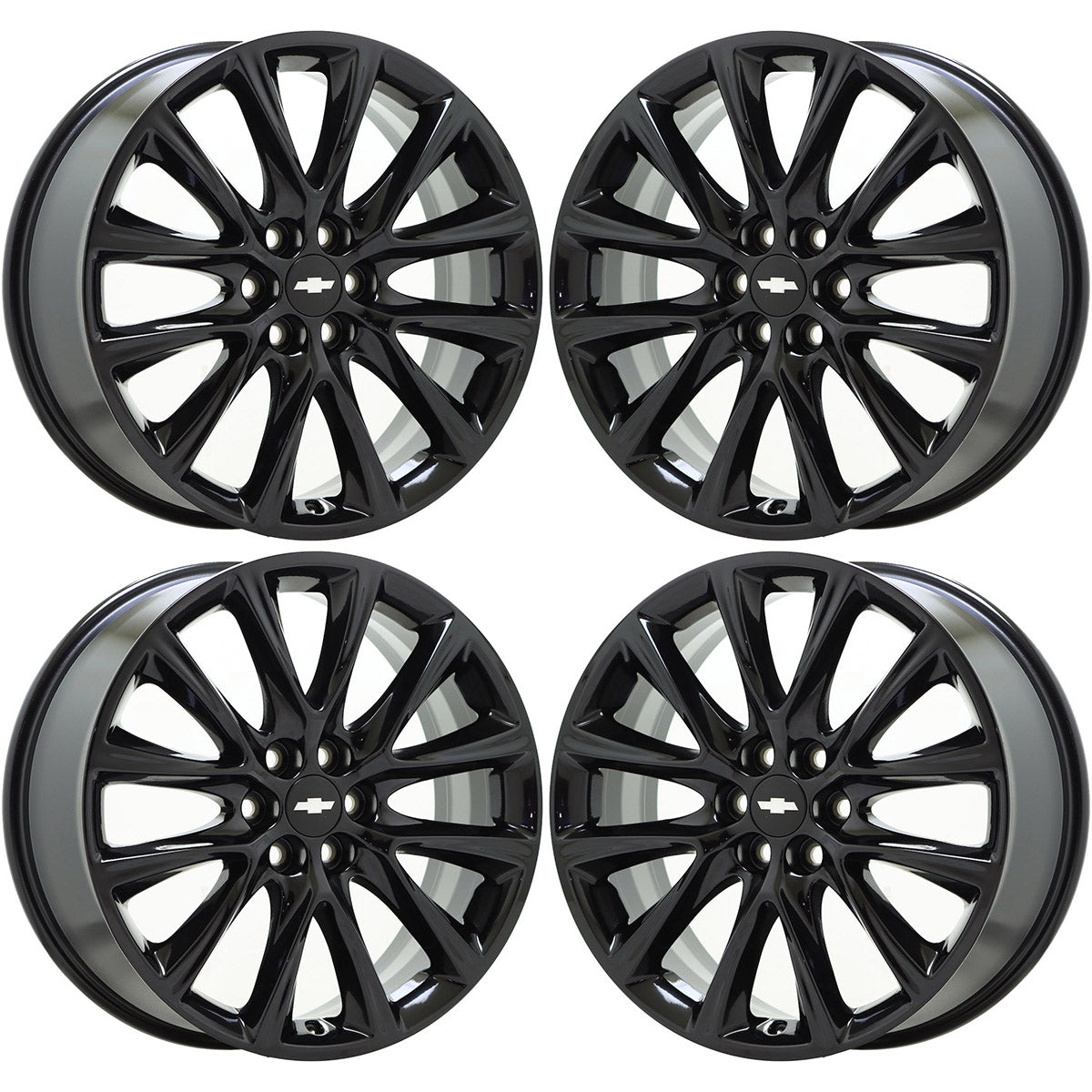 20" GMC Acadia Buick Enclave Gloss Black wheels rims Factory OEM set 5852 4155