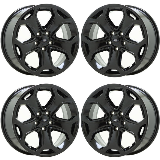 18" Ford Edge Gloss Black Wheels Rims Factory OEM 2011-2019 Set 3848