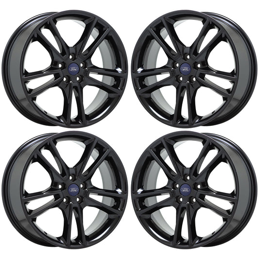 19" Ford Fusion Gloss Black wheels rims Factory OEM set 3962