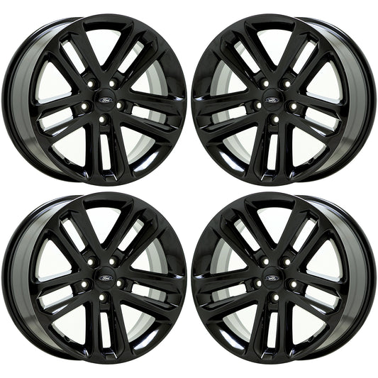 18" Ford Explorer Gloss Black wheels rims Factory OEM set 3859