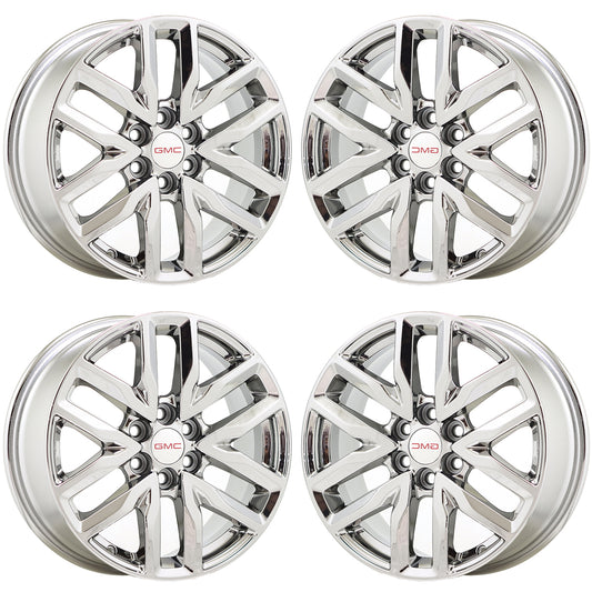 18" GMC Acadia 2017-2022 Bright Chrome wheels rims Factory OEM set 5798 5797